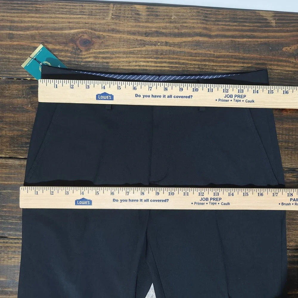 J.M Haggar‎ Men's Dress Pants Khakis Ultra Slim Black Size 29x32 NEW